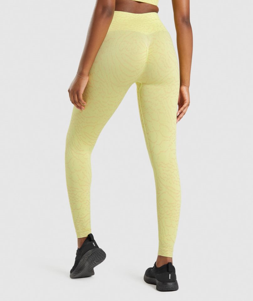 Legginsy Gymshark Adapt Animal Seamless Damskie Żółte | PL 134VQT